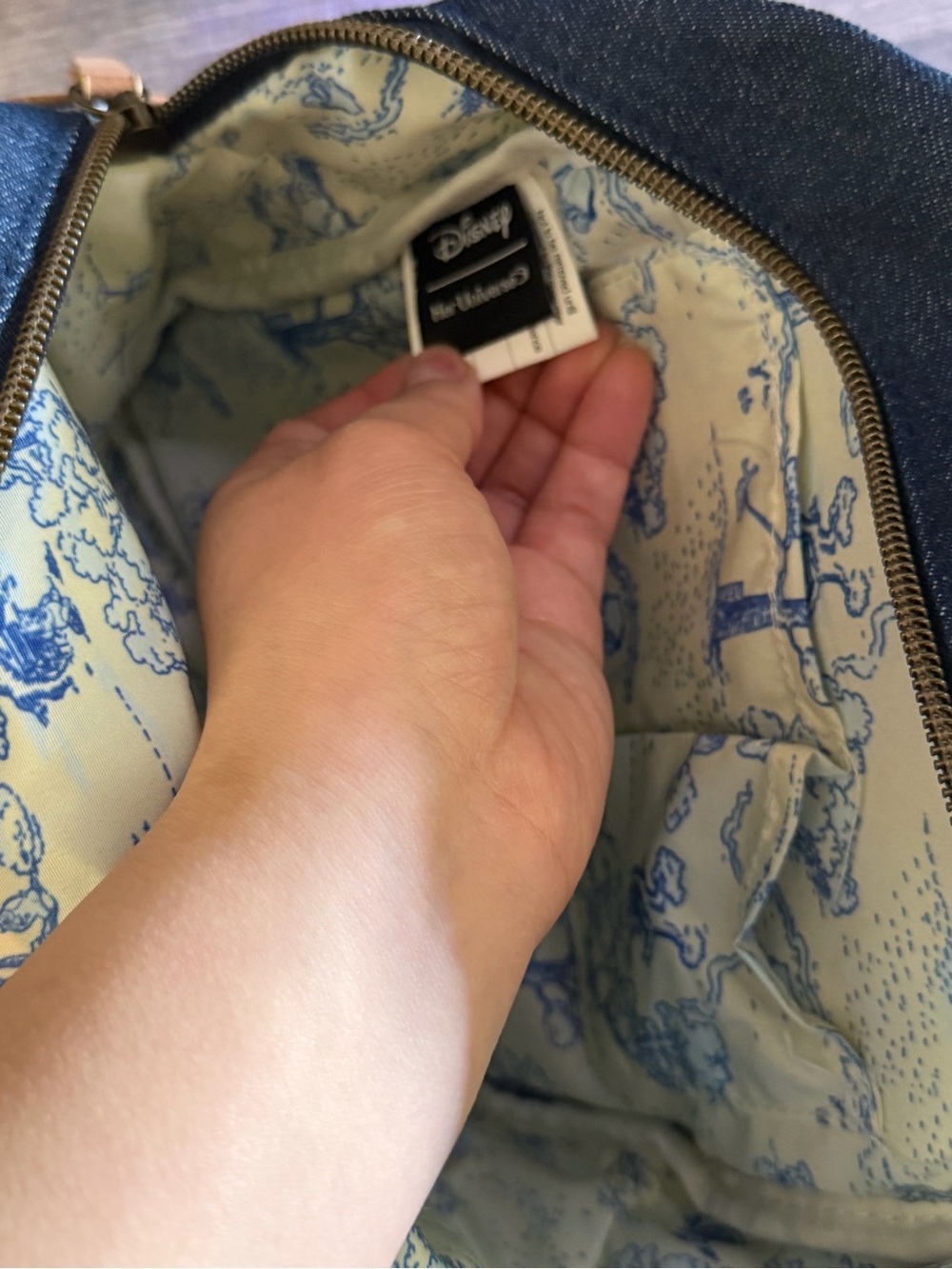 Her Universe Disney Winnie the Pooh Denim Overall Mini Backpack NWT - Picture 5 of 7